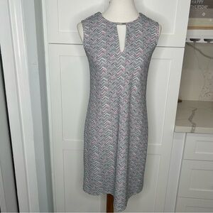 Jude Connally Dress Women’s Size Small Black White Pink Stripe Sleeveless Career